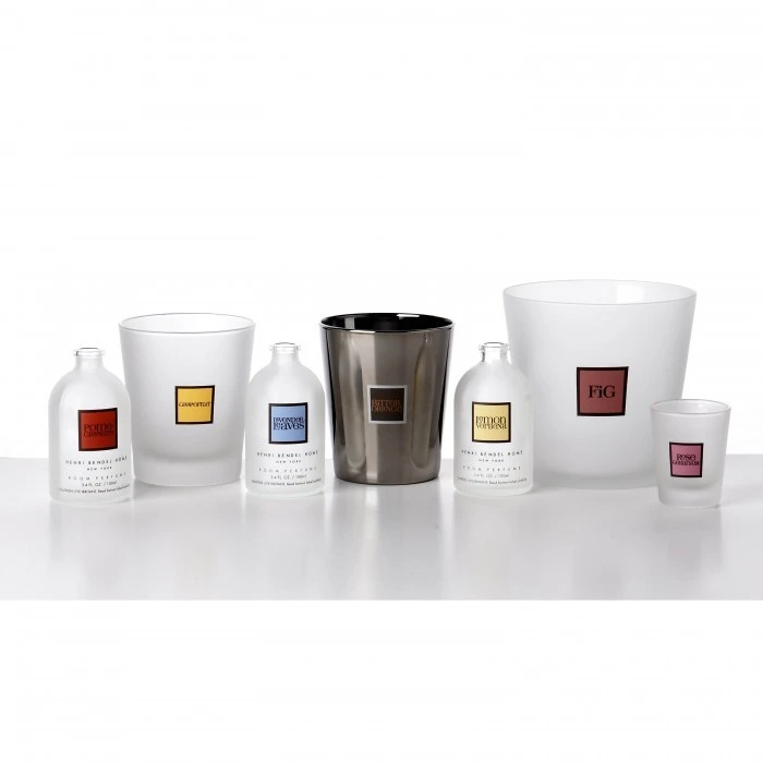 Frosted candles with two-color registered Silk Screen Printing