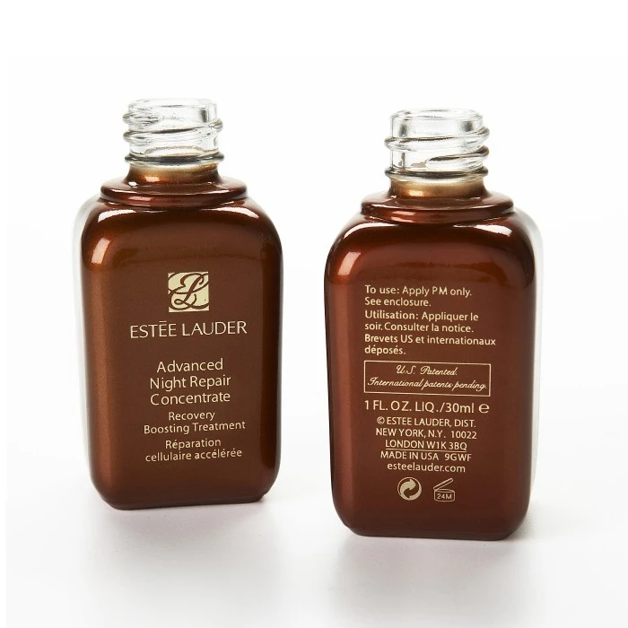 High gloss amber Spray Coating with gold Hot Stamping on front and back in extremely fine detail