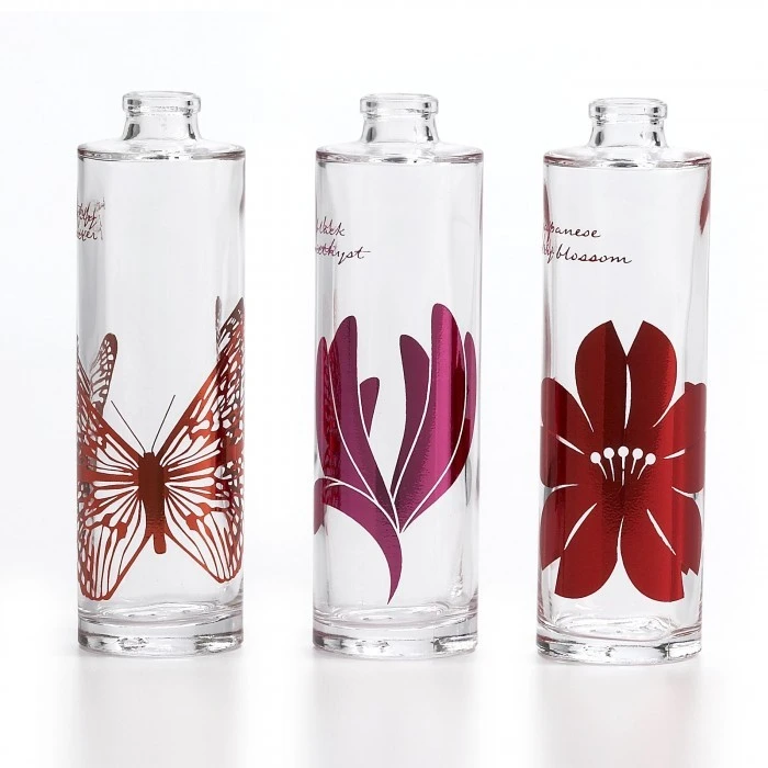 Three custom matched Hot Stamp foil colors with custom color-matched adhesive to show the same color through the back