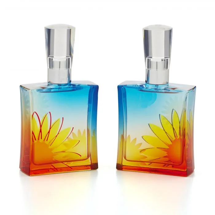 Two-tone technical Spray Coating on a 45 degree angle on front and back; Four-color translucent Digital Printing on front and back; custom-matched red Hot Stamp foil color on front